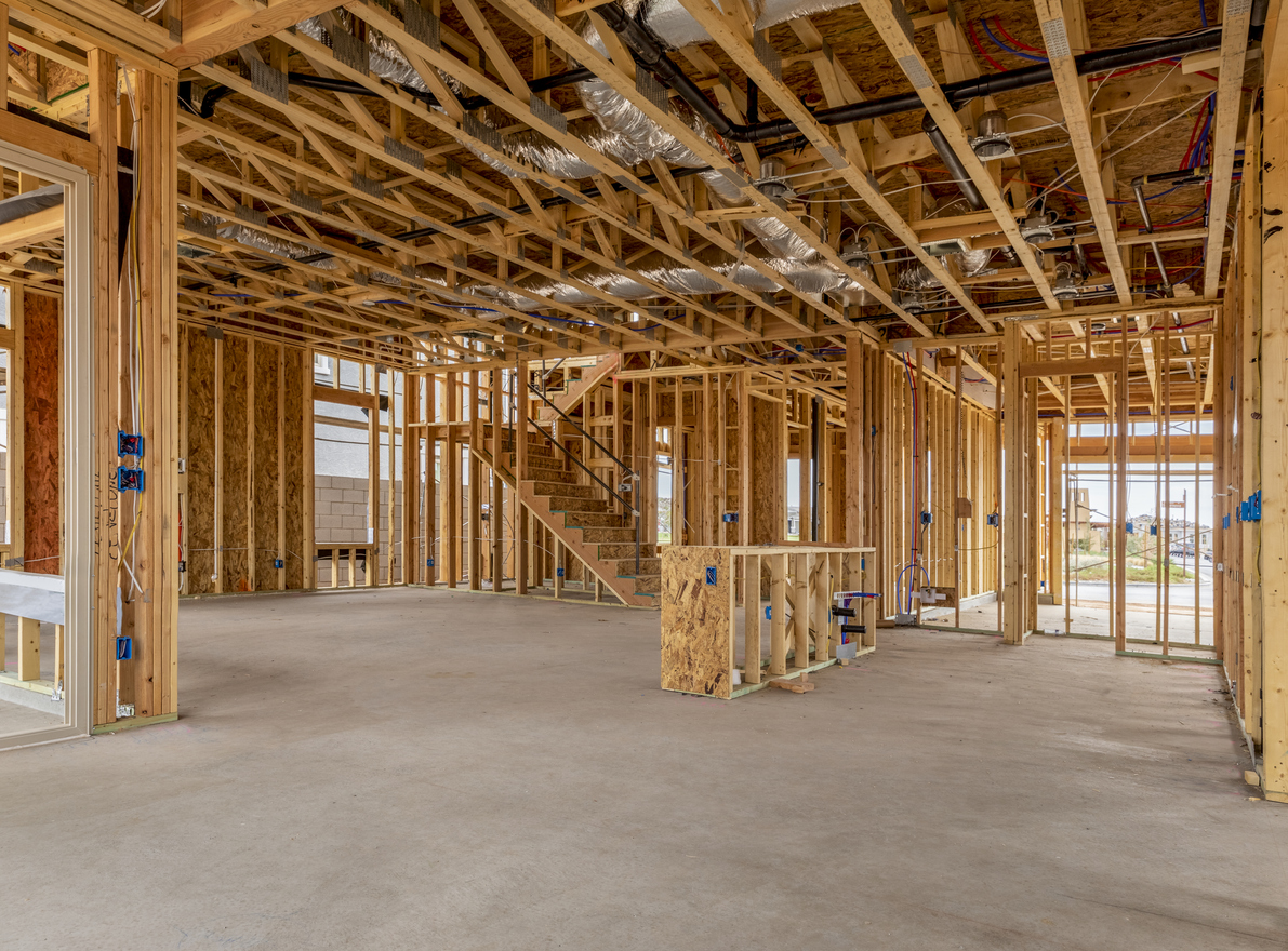 Interior view of a new house